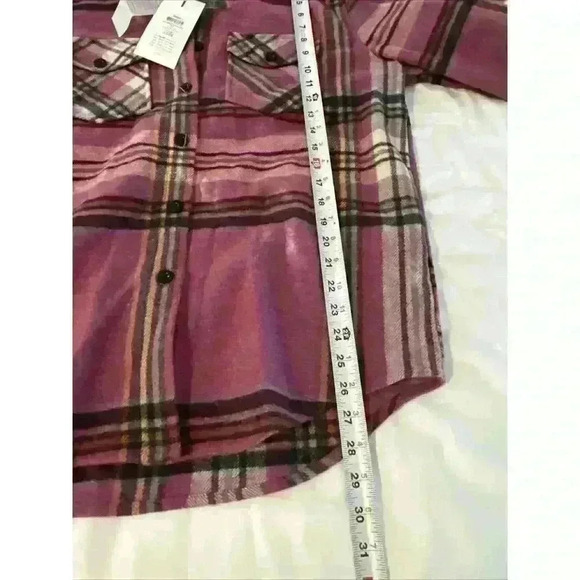 NWT Only Purple Plaid Flannel Oversized Shacket US 38 US Size 6 - Picture 11 of 15